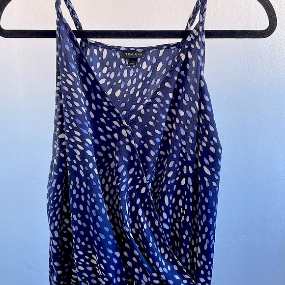 Torrid Blue Print BodySuit Size 1 - Picture 2 of 10